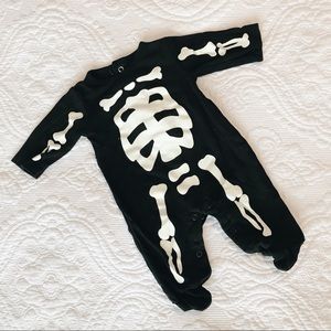 Glow in the Dark Baby Skeleton Footie